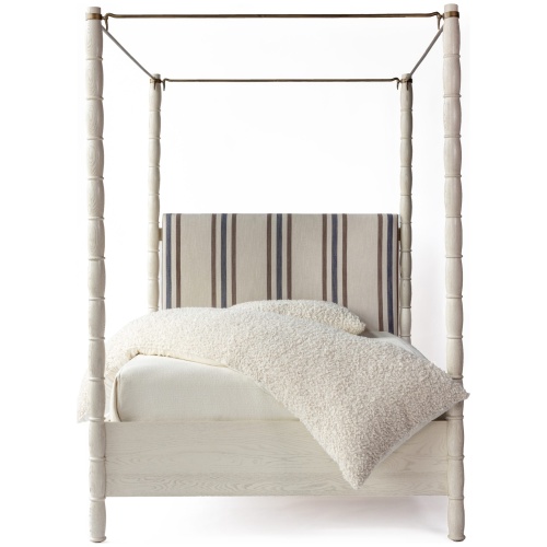 Hampton Queen bed with golden hook canopy FRONT