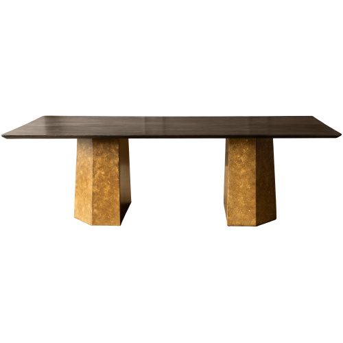 Contessa Dining Table, Double Pedestal (metal)