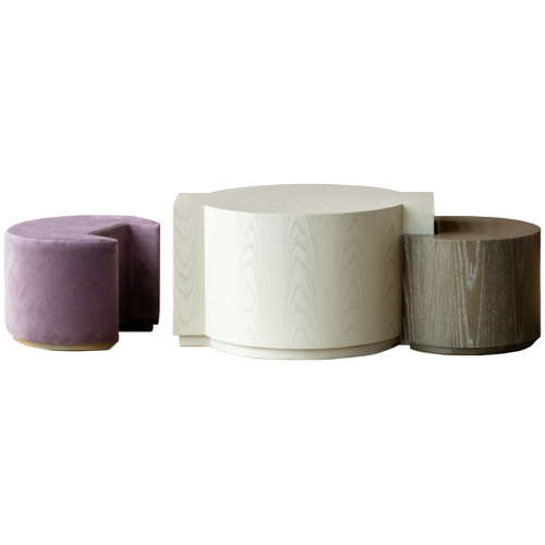 Kelso Coffee Table and Ottoman (3 Piece)