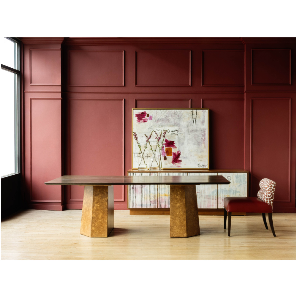 Contessa Dining Table, Double Pedestal (metal) - Image 3
